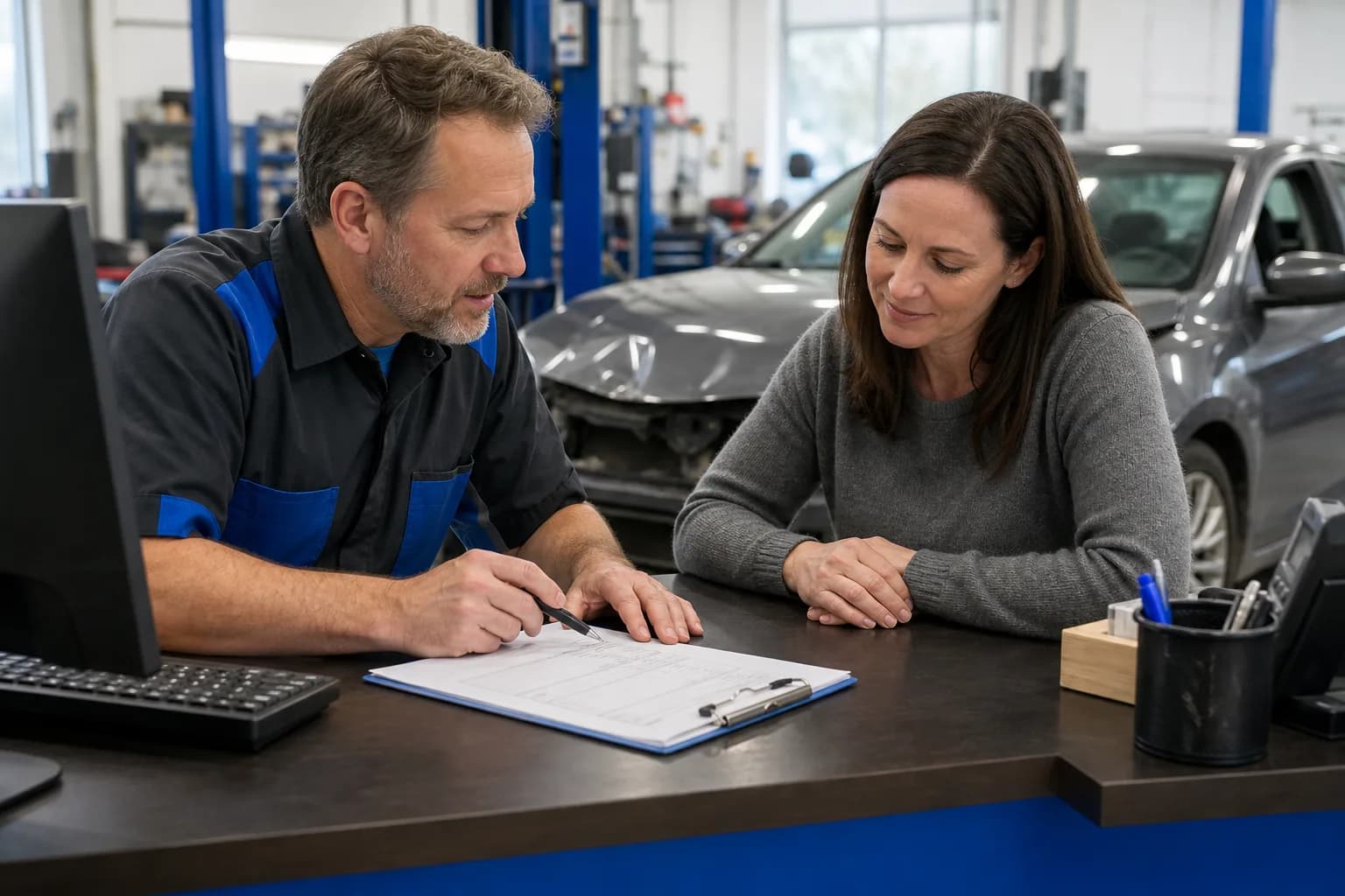 Insurance claim estimate and repair coordination at Jack's Auto Repair