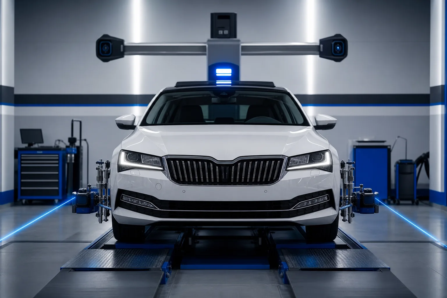 Front-end alignment and suspension inspection at Jack's Auto Repair